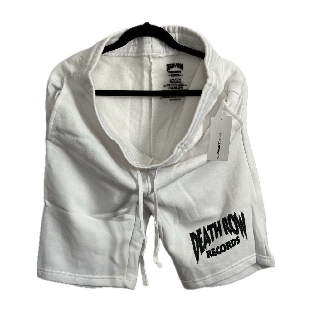 Death Row Records White & Black Drawstring Shorts – NWT